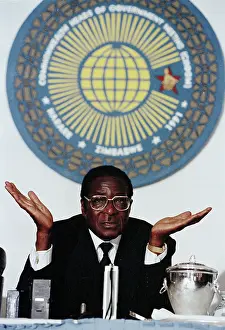 Mugabe: Robert Mugabe at a CHOGM