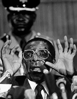 Aligned: Robert Mugabe speaks at Summit, Harare, Zimbabwe