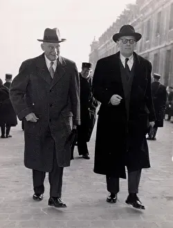 Schuman: Robert Schuman and Maurice Schumann at Versailles