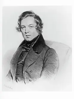 Tropmi: Robert Schumann, engraving by Kriehuber