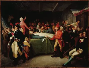 1794: Robespierre Etendu Sur La Table Du Comite De Salut Public