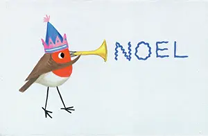 Wording: Robin Blowing a Trumpet