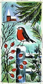 Brough: Robin on a gate post