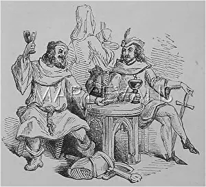 Boozing: Robin Hood drinking with the tinker