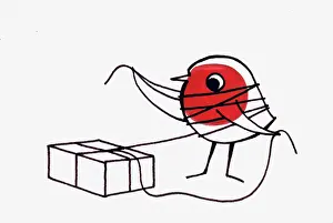 Tangled: Robin Struggling with Parcel String