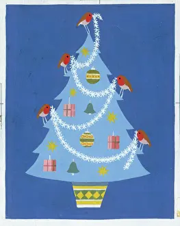 Baubles: Robins Decorating the Christmas Tree
