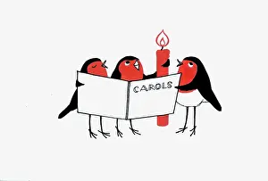 Candlelight: Three Robins Singing Carols