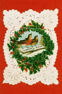 Chirping: Robins Singing - Christmas Card