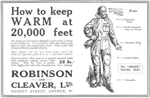 Sidcot: Robinson & Cleaver SIDCOT Flying Suits 1917