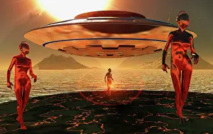 Shiny: Robot miners being dropped off onto the surface
