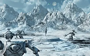 Cybernetic: A robotic survey team exploring an ice world