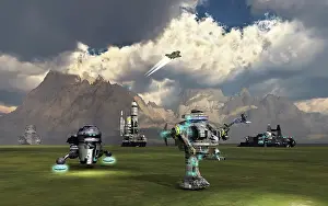 Mechanical: A robotic team exploring an alien exoplanet