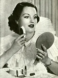 Endorsement: Rochelle Hudson, C20th Fox star, applying Max Factor make up