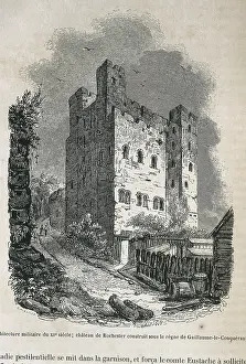 Englishwomen: Rochester Castle in 1844. Engraving