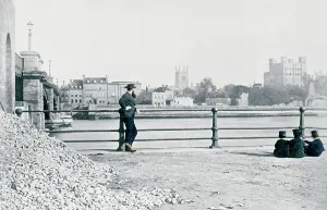 C1865: Rochester, Castle from the River c1865