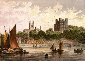 Unfinished: Rochester, Kent, England, Viewed from across the river 1869