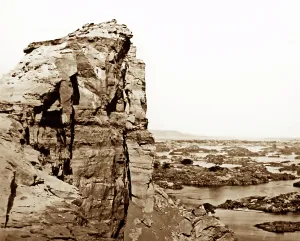 Cataract: Rock of Abouseer and the second cataract, Egypt, 1850s