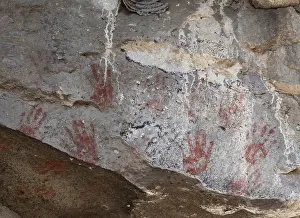 Sierra: Rock art, Mitla Caves, Oaxaca, Mexico