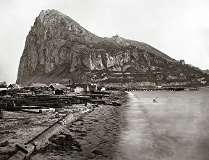 Gibraltar: The Rock of Gibraltar, circa 1880s