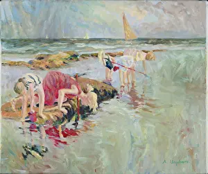 Urquhart: Rock Pools ' four children at the seaside