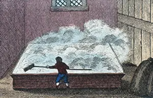 1823: Rock Salt: Refining salt, Northwich Cheshire