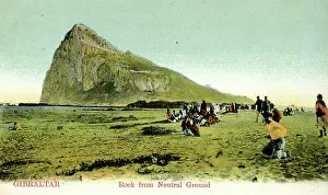 Gibraltar: Rock viewed from Neutral Ground, Gibraltar