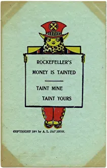 Billionaire: Rockefeller - Humorous postcard relating to his wealth