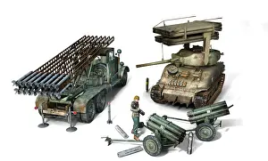 Launchers: Rocket launchers used during WWII. The soviet