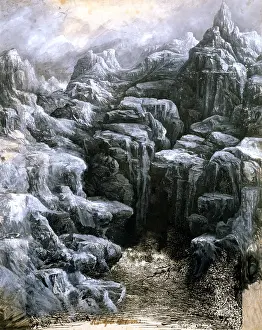 Gouache: The Rocks Artist: Rodolphe Bresdin
