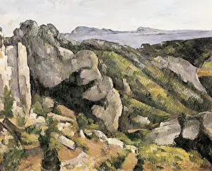 Postimpressionists: Rocks at L'Estaque, by Paul Cezanne