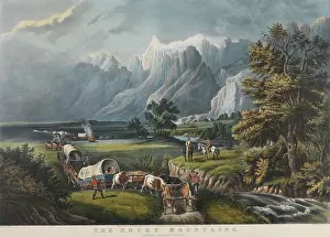 Manifest: THE ROCKY MOUNTAINS. EMIGRANTS CROSSING THE