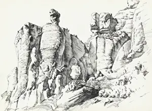 Weathered: A rocky outcrop