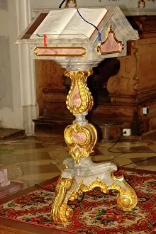 Donau: Rococo lectern, Studienkirche, Dillingen, Bavaria, Germany
