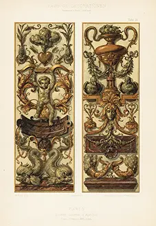 Ernst Ewald: Rococo panels in the Louvre, Paris, 17th century