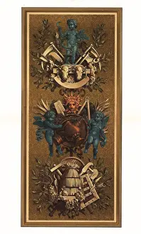 Ernst Ewald: Rococo wall panels in the Louvre, Paris, 17th century