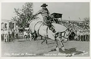 Pendleton: Rodeo - Carl Olson on Rimrock - Pendleton Round-up