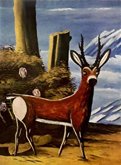 Pirosmani: Roe Deer and Landscape