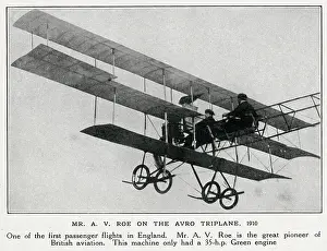 Verdon: Roe I on the Avro triplane in 1910