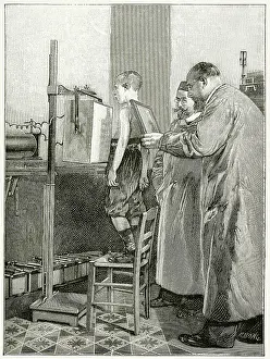 Xray: Roentgen x-rays a patient 1896