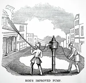 Improved: Roe's improved fire pump. One of these was set