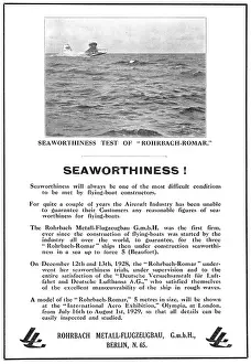 Rohrbach: Rohrbach-Romar 1929 Advert