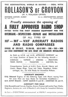 Rollason: Rollasons Of Croydon. Aircraft Sales, Repairs & Services