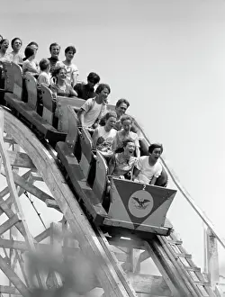 Coasters: Roller coaster starting to go down hill