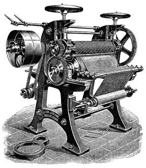 No People: Roller printing press / media, made by: Joseph Eck & sons