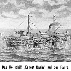 Impractical: The roller ship Ernest Bazin at sea, 1896