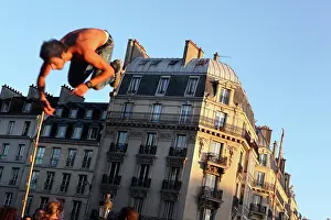 Somersault: Roller Skater Jumping, Paris