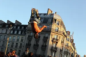 Somersault: Roller Skater Jumping, Paris