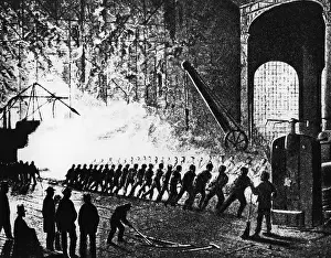 Hoist: Rolling a steel plate, 1860