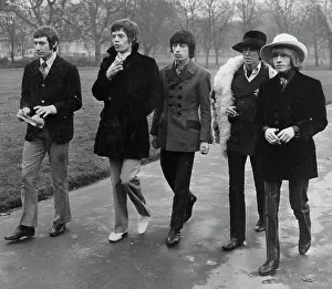 Wyman: The Rolling Stones pop group in Green Park, London