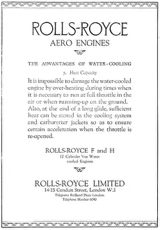 Advantages: Rolls-Royce Aero Engines 1929 - Advantages Of Water-Cooling